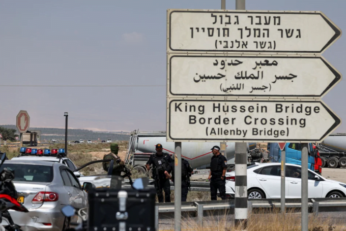 "Three Israelis were shot and killed at the West Bank-Jordan border."
