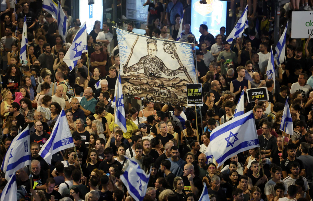 Israeli protesters accuse Benjamin Netanyahu of repeatedly failing to reach an agreement to safely return the hostages.
